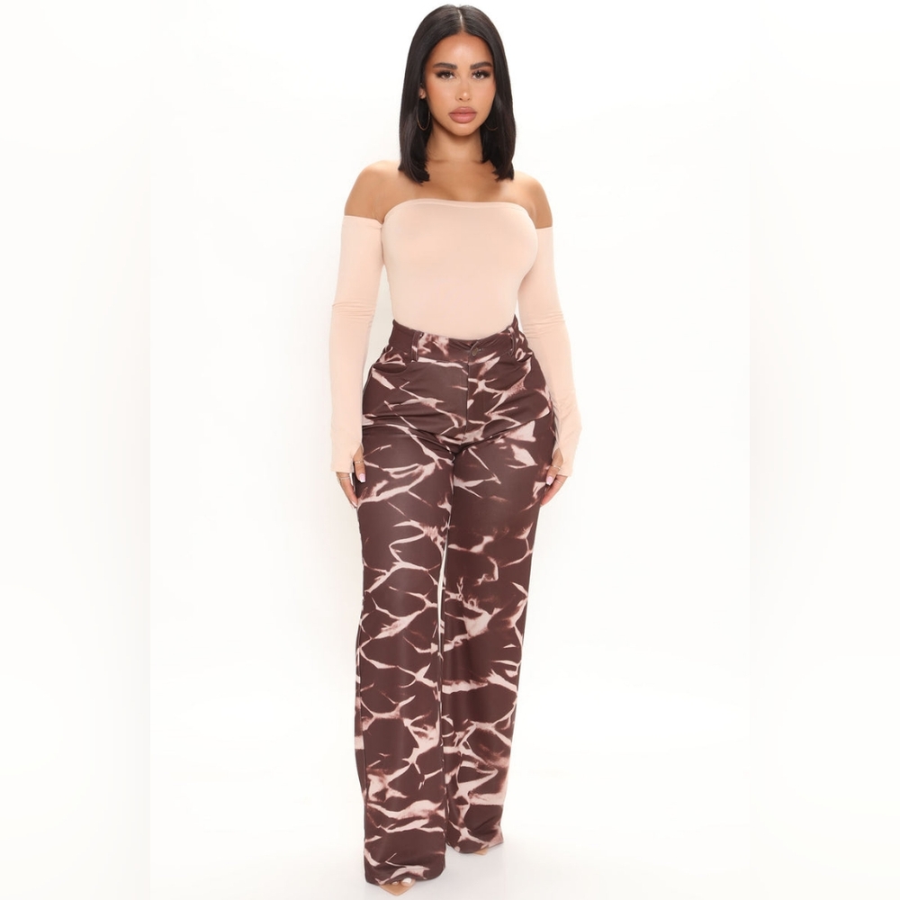 Brown & Pink Marble Pants
